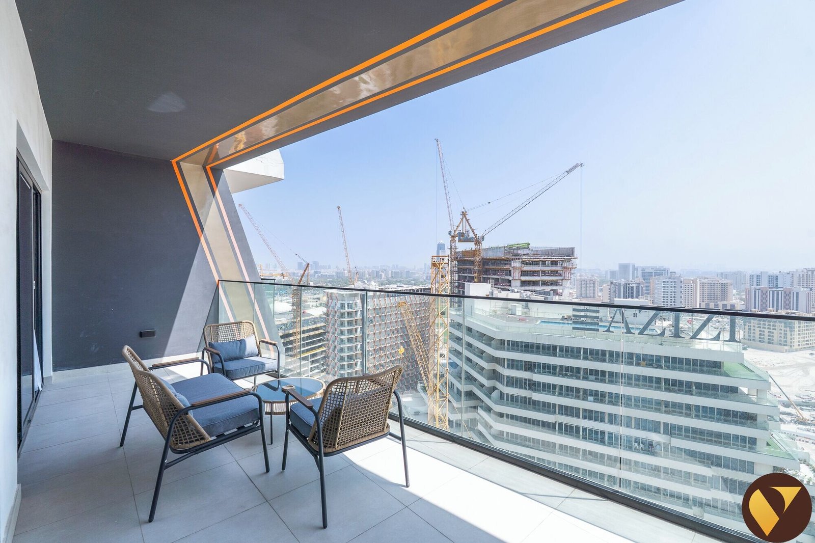 Waterfront mansion exterior in Dubai